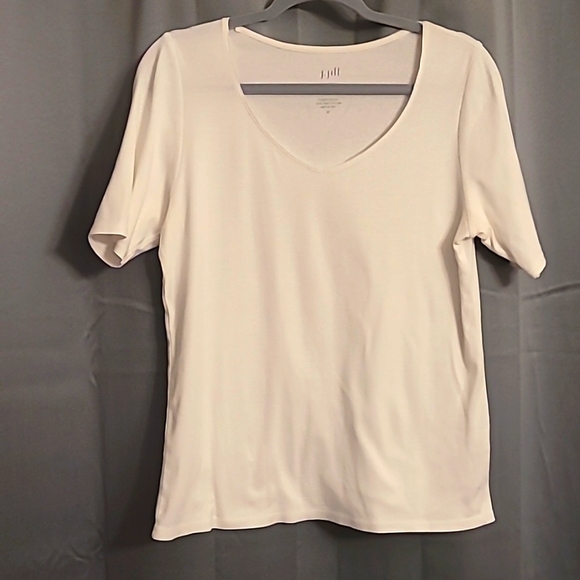 J. Jill Tops J Jill Perfect Pima White Tee Poshmark